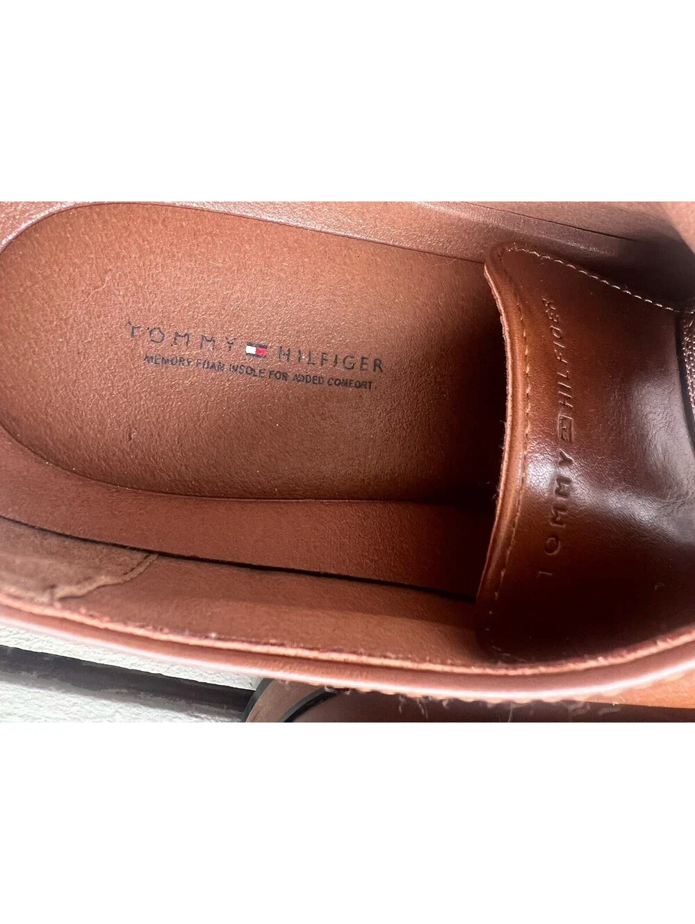 Tommy Hilfiger Sheldon Men's Oxford Dress Shoes Size 12 Brown Lace-Up Cap Toe